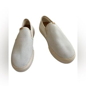 Clae Vegan White Porter Knit Slip On Size 9.5
